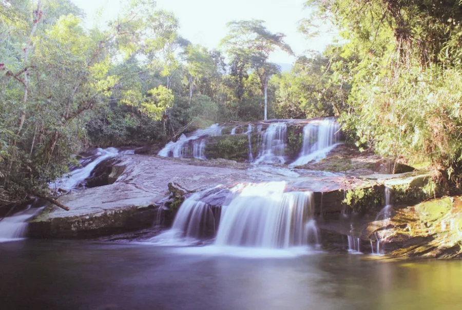 A hidden waterfall in the Atlantic Forest