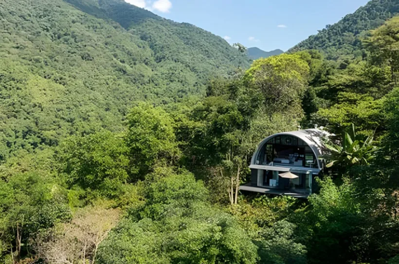 Casa Teia — spaceship-inspired villa in the jungle