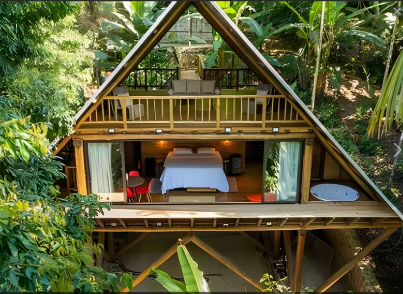 Casa Trikona — private A-frame villa in the jungle